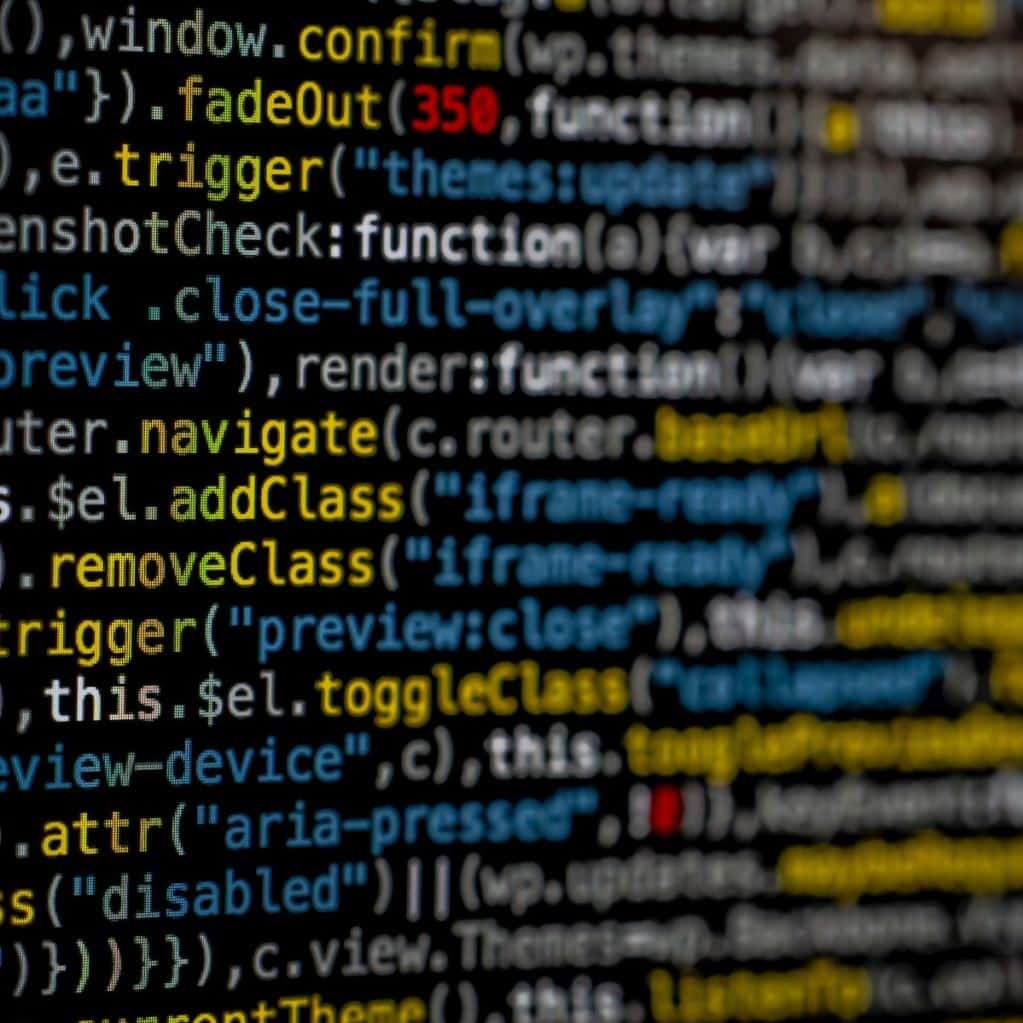 A close up of code on a computer screen.