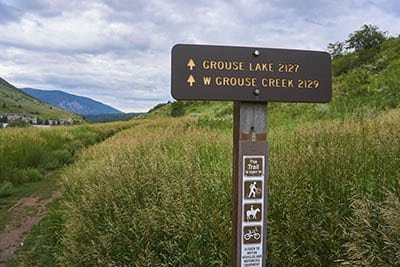 Grouse Lake trail sign image