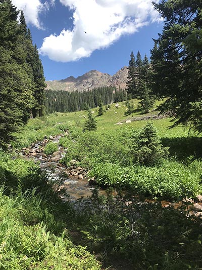 deluge mountain and creek views