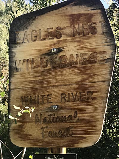 eagles nest white river forest sign