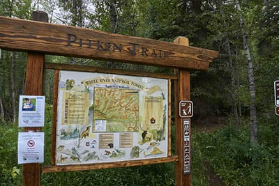 Pitkin Creek Trailhead sign